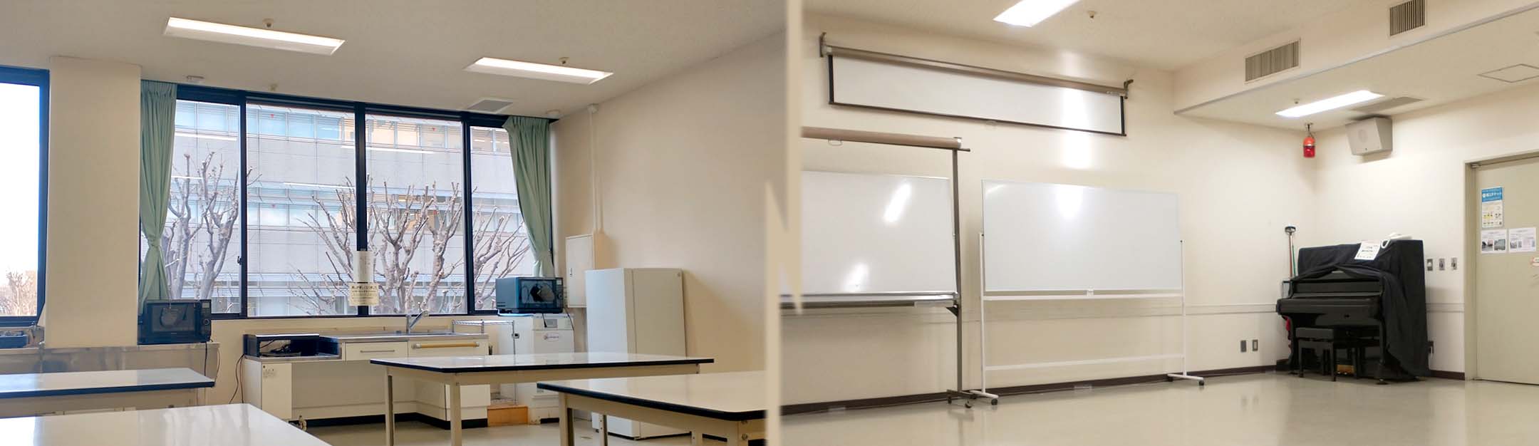 けやき体育館 教室と教養室の写真